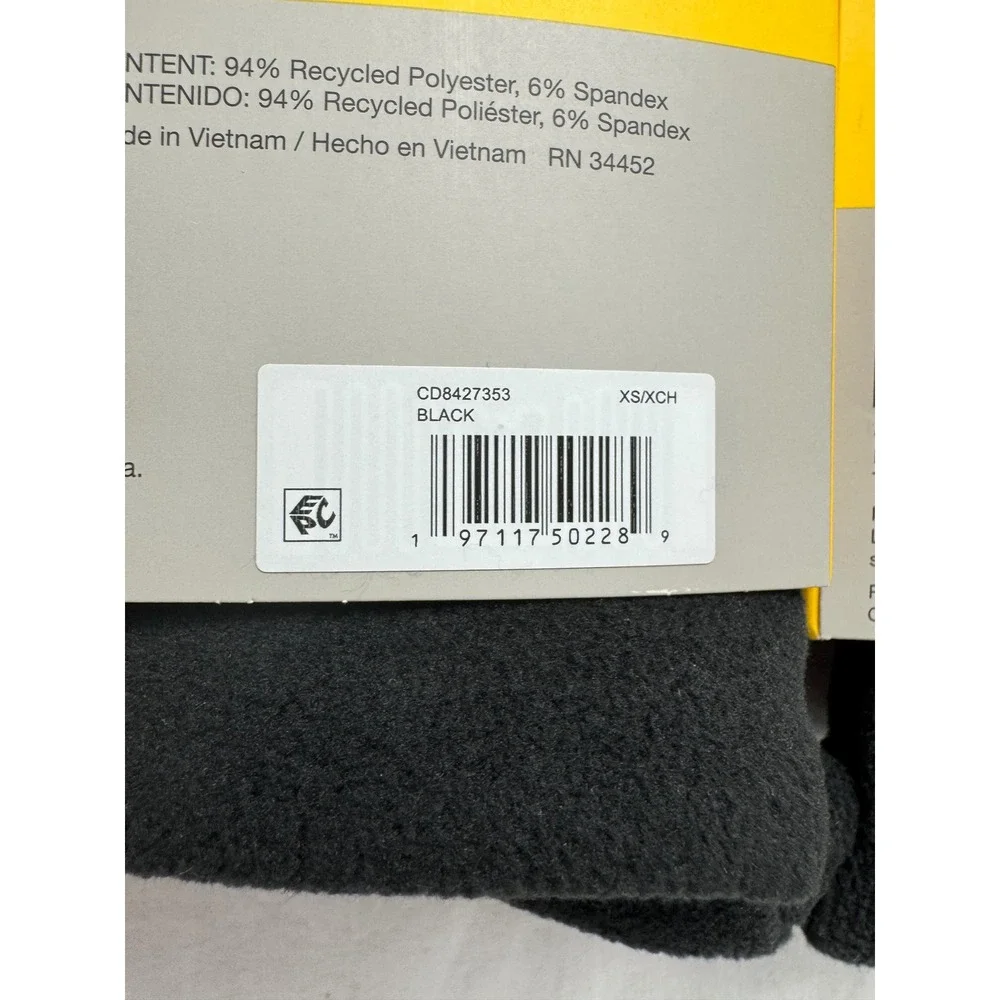 ClimateRight by Cuddl‎ Duds Womens Stretch Fleece Base Layer Set Black XS New